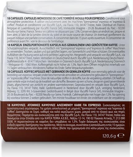 Valori nutrizionali e ingredienti Illy 9995 Arabica sel Guatemala (18 x Porta.)