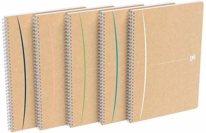 Actual product image Oxford Touareg A4 Card Twin-wire Notebook Ruled 180 Pages Assorted Colours SCRIBZEE Compatible Recycled (A4, Lined, Soft cover)
