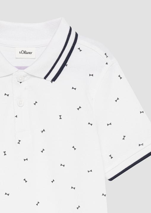Produktbild S.Oliver Polo-Shirt Poloshirt mit Kontrast-Details und All-over-Print (92)