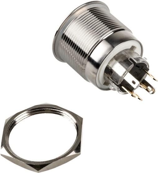 Produktbild DimasTech Vandalismusschalter/-taster 25mm, Silverline Ring - RGB