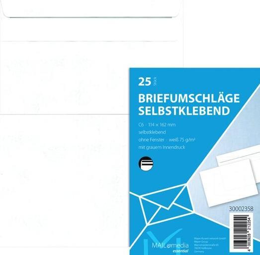 Produktbild Elepa Couvert ohne Fenster (162 x 114 mm, 25 x)