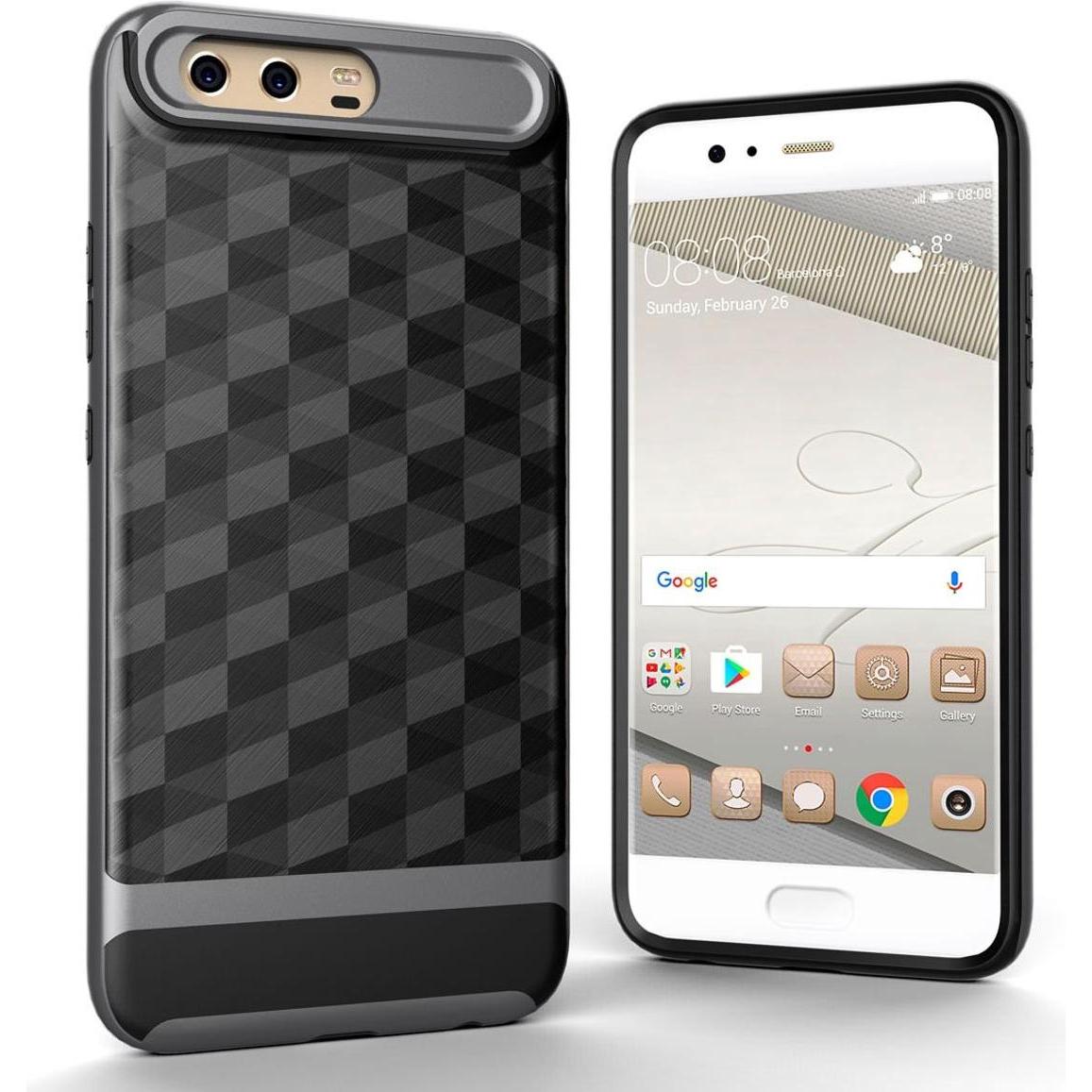 König Design Huawei P10 Hülle Case Handy Cover Schutz Tasche Schutzhülle Bumper Schale Grau (Haier P10), Smartphone Hüll...