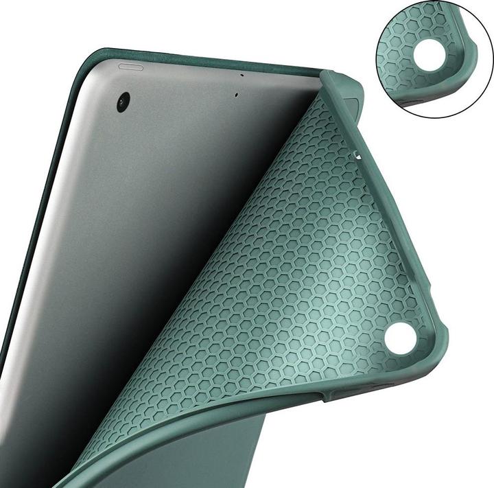 Produktbild Deltalabs Leder Tasche Smart Case Hülle + Apple Pencil Halterung (IPad 10.2 (2019/2020/2021))
