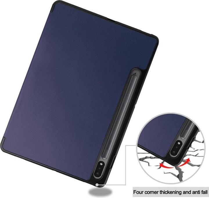 Productafbeelding Cover-Discount Galaxy Tab S7 (11.0) - Tri-fold Smart Case donkerblauw (Galaxy Tab S7 11.0 (2020))