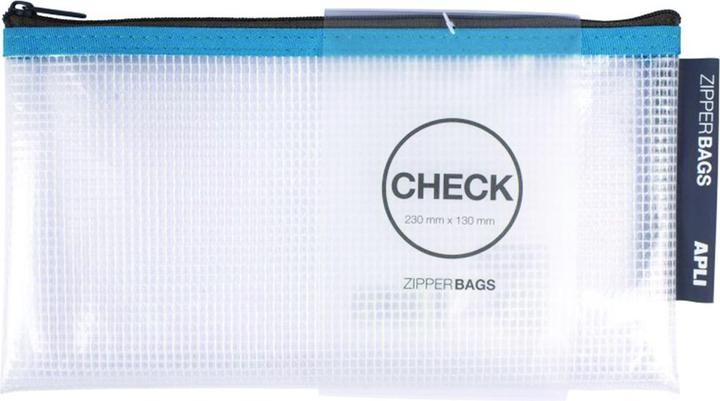 Apli Tasca con zip, a quadri, 230x130 mm, colori misti (20x)