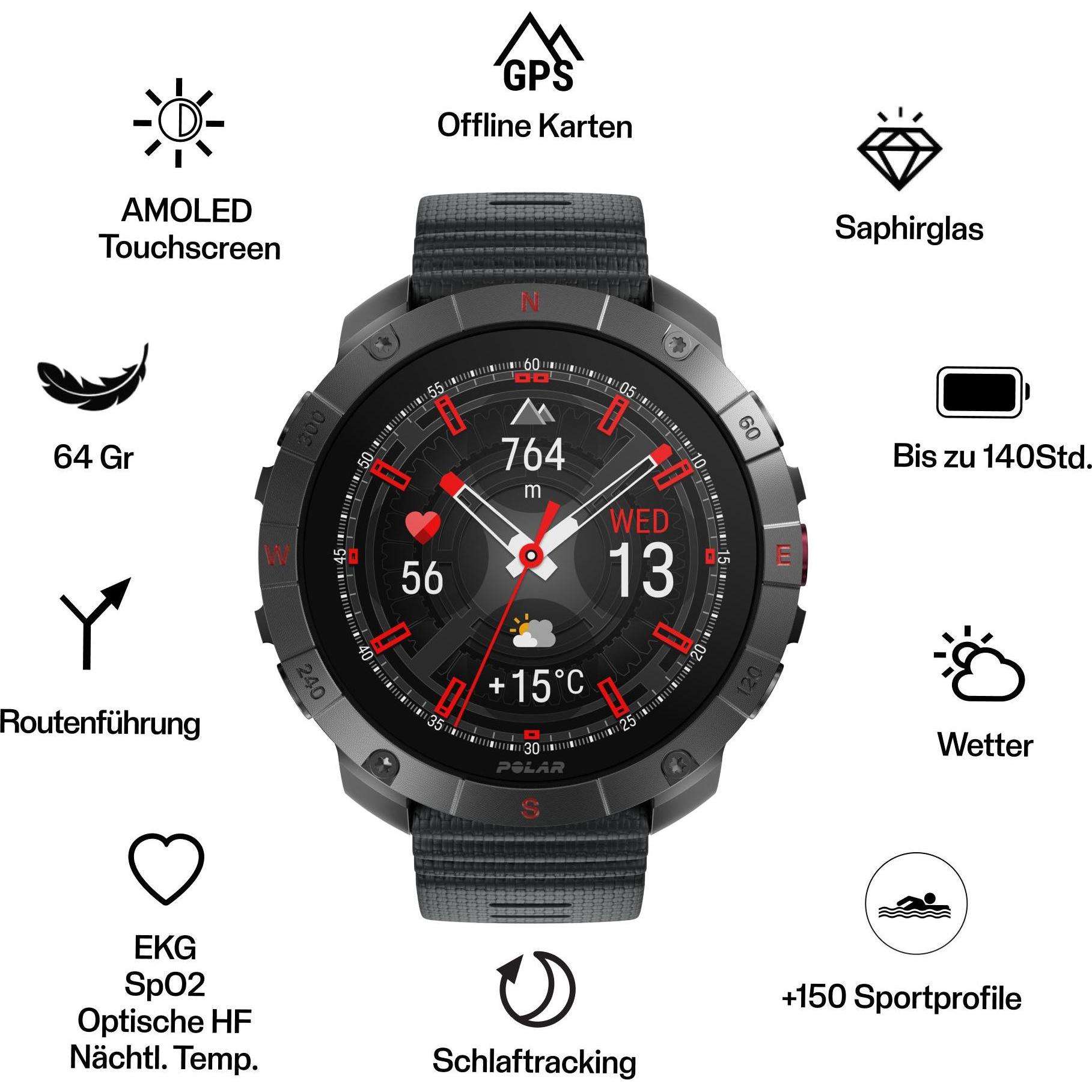 Thumbnail - Polar Grit X2 Pro (48.60 mm), Smartwatch