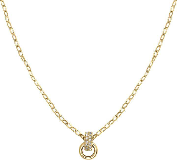 Rosefield Bow Link Studs Necklace Gold Halskette (14 Karat Gelbgold-beschichtet, Edelstahl 316L, 45 cm)