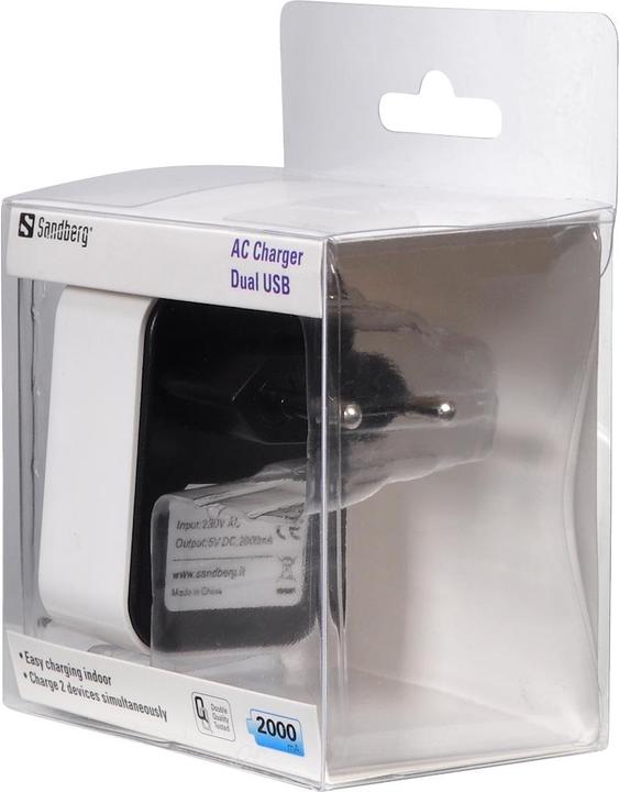 Produktbild Sandberg AC Charger Dual USB 2.4+1A EU (2 Ports)