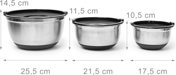 Actual product image Relaxdays Bowl set (25.50 cm, 7.30 l, 4 x)