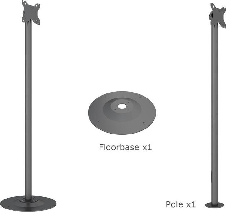 Produktbild Multibrackets M Pro Series Single Pole (Boden, 30", 10 kg)