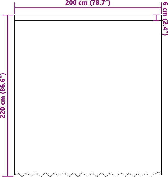 Produktbild vidaXL Spitzenvorhang (220 x 200 cm)