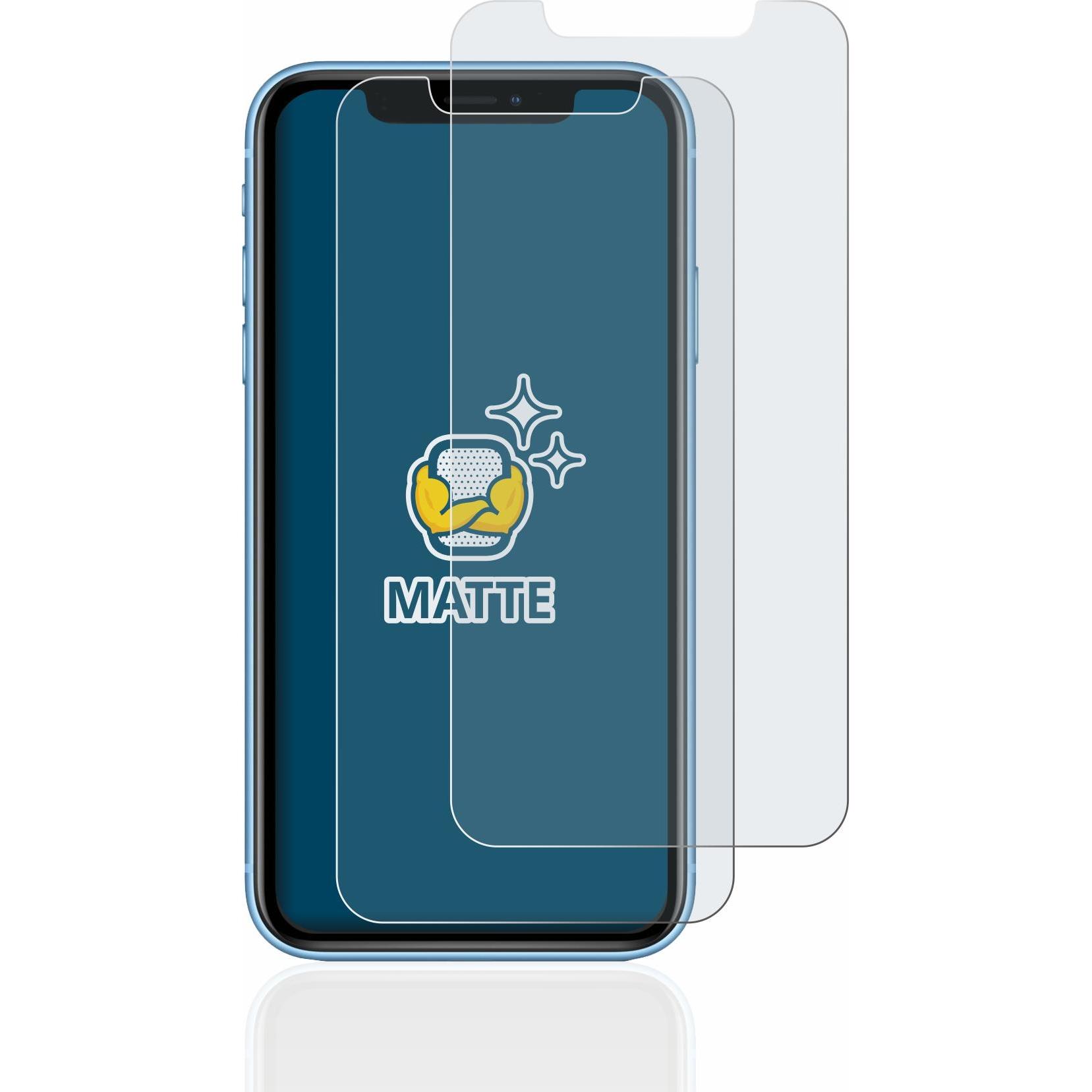 Thumbnail - BROTECT Entspiegelungs-Schutzfolie Displayschutz Matt (2 Stück, Apple iPhone XR), Smartphone Schutzfolie, Grau