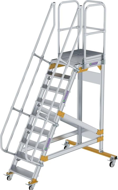 Produktbild Munk Plattformtreppe fahrbar 60° Stufenbreite 600 mm 9 Stufen (Plattformleiter, 60 cm)