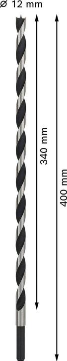 Actual product image Bosch Professional Zubehör PRO Wood Wood twist drill, 12 x 340 x 400 mm (10 mm)