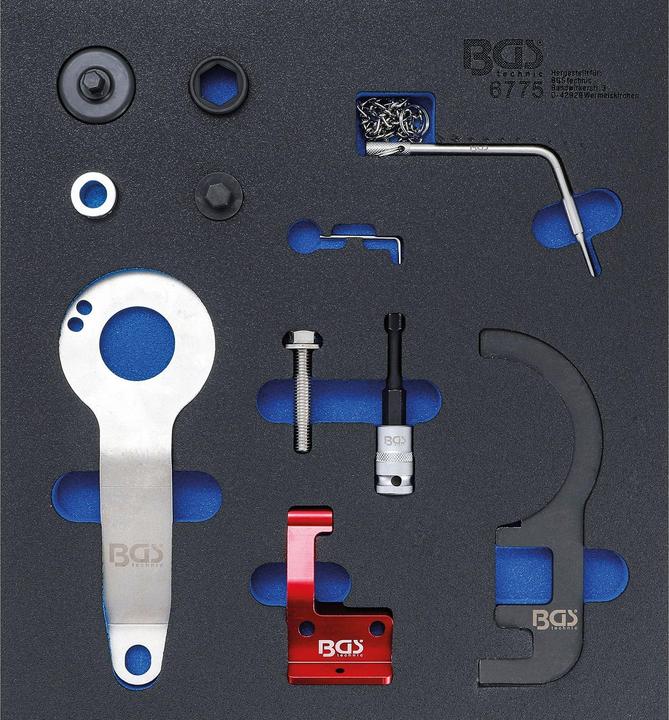 BGS Werkplaatswagen inzetstuk 2/3: Motor afstelgereedschap set | voor BMW en MINI, 1.5 & 2.0L Diesel