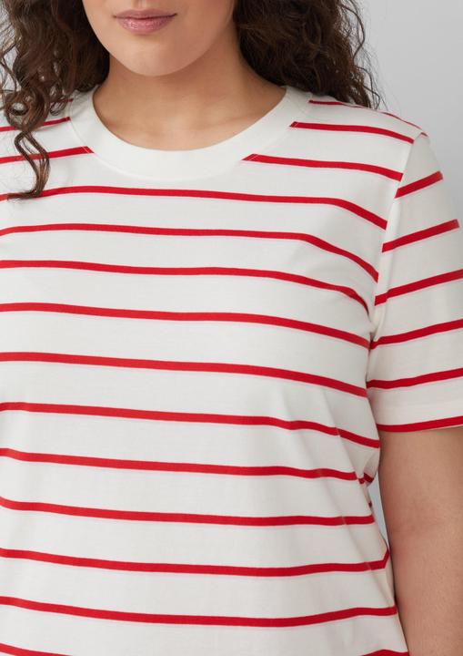 Produktbild S.Oliver T-Shirt Verkürztes Baumwoll-T-Shirt mit Streifen (48)
