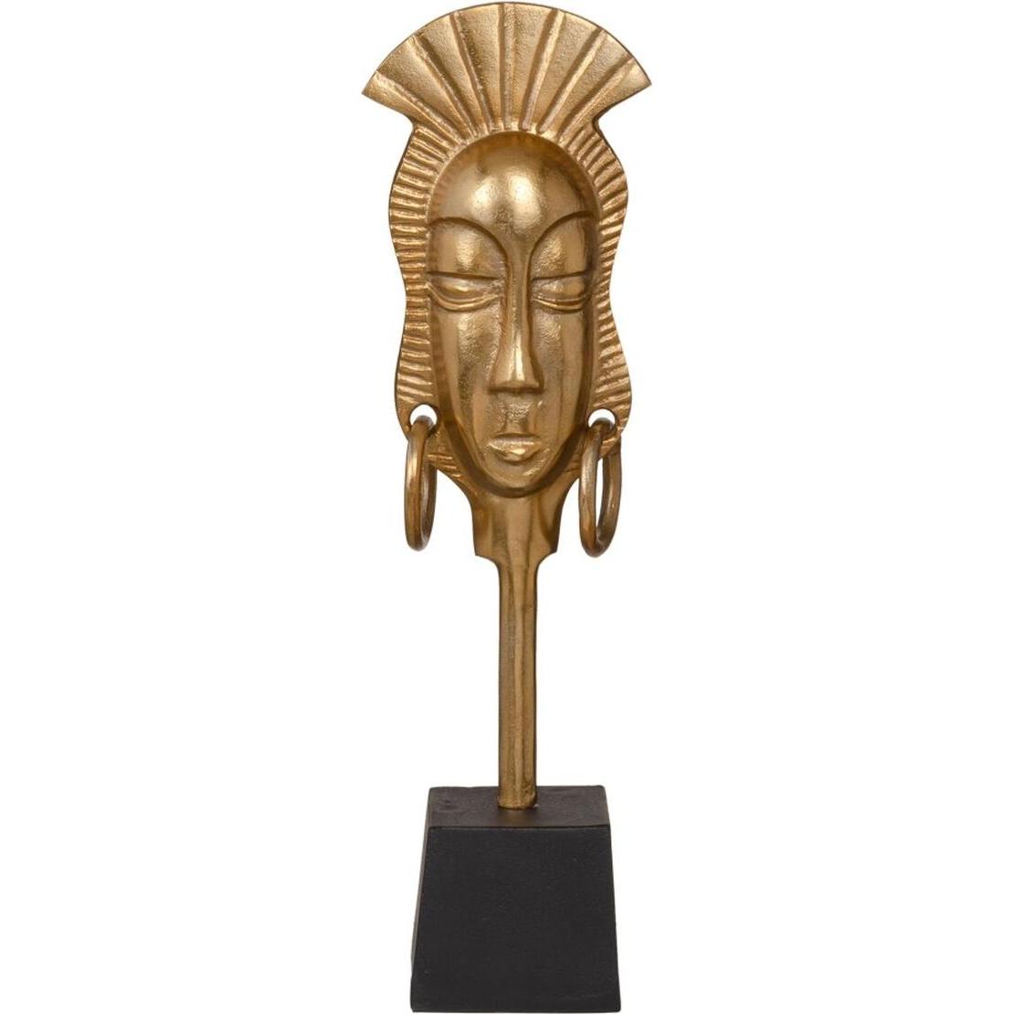 Natec, Deko Objekt, Deko-Figur 14,5 x 10,5 x 50 cm Schwarz Gold Afrikanerin