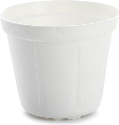 Actual product image Uniplastex Flowerpot Classic UDC14, plastic, Ø 14 cm, white (14 x 12 cm)
