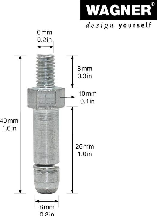 Produktbild Wagner System Gewindestift 40 mm 2 Stk.