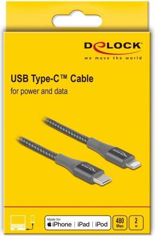 Actual product image Delock USB Type-C — Lightning (2 m, USB 2.0)