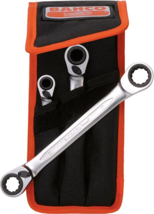 Produktbild Bahco 4-in-1 Knarren-Ringschlüsselsatz - 3-teilig/Tasche (19 mm)