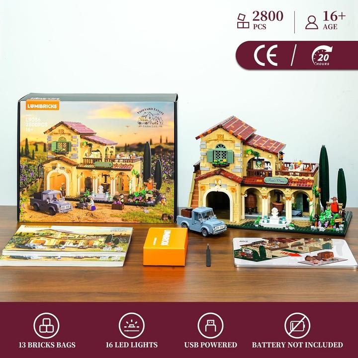 Actual product image Lumibricks Mediteranes Weingut