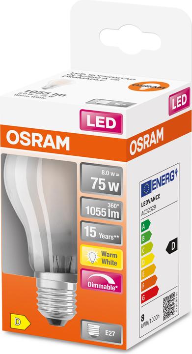 Actual product image Osram Retrofit Classic A (E27, 7.80 W, 1055 lm, 1 x, D)