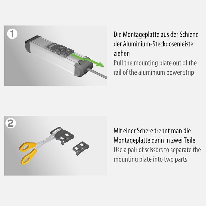Actual product image Brennenstuhl Premium Protect-Line PDU, 8 sockets, 3m, Silver/gray, with switch and surge protecti...