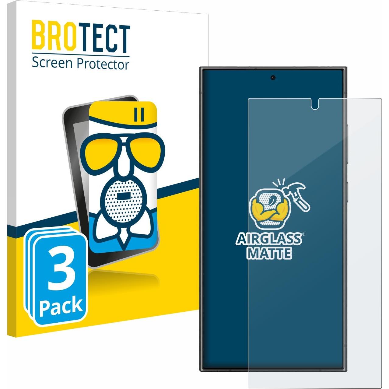 Thumbnail - BROTECT AirGlass Panzerglasfolie Matt (3 Stück, Samsung Galaxy S21), Smartphone Schutzfolie, Grau