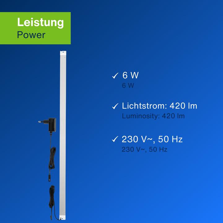 Produktbild REV LED-Unterbauleuchte Mini Slim, 6W, 3000K, 420lm, warmweiss, IP20, 60 cm (420 lm)
