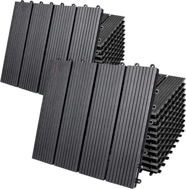 Actual product image Casaria WPC tiles (11 x, 30 x 30 x 2 cm)