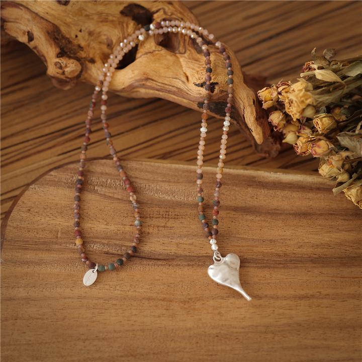 Image du produit Andreani Collier avec véritable jaspe brun gris