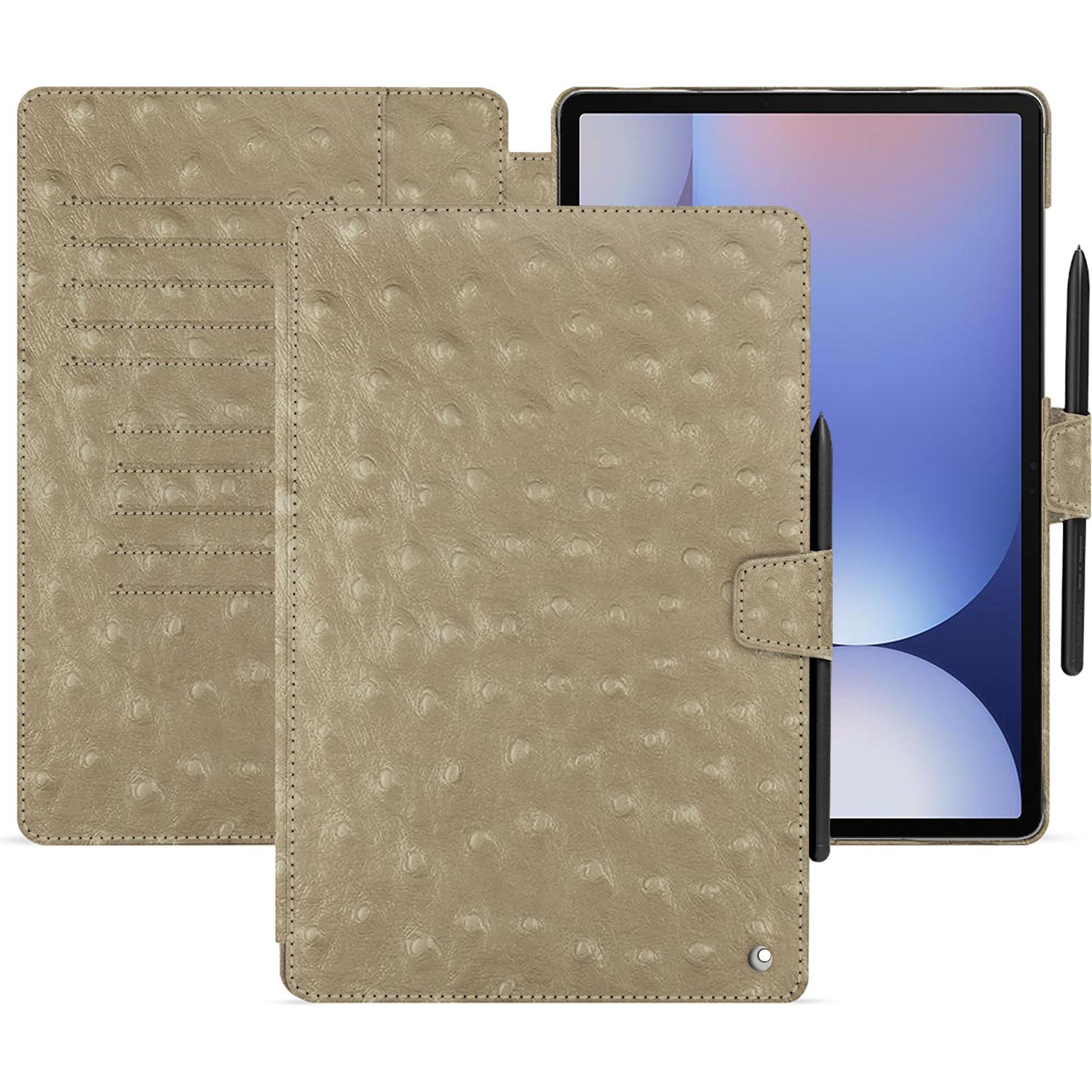 Noreve Lederschutzhülle für Samsung Galaxy Tab S10+ (Galaxy Tab S10+), Tablet Hülle, Beige