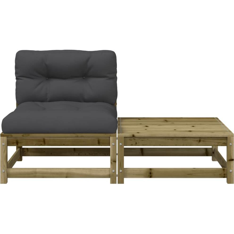 Thumbnail - VidaXL, Gartenlounge, 10-tlg. Garten-Lounge-Set mit Kissen