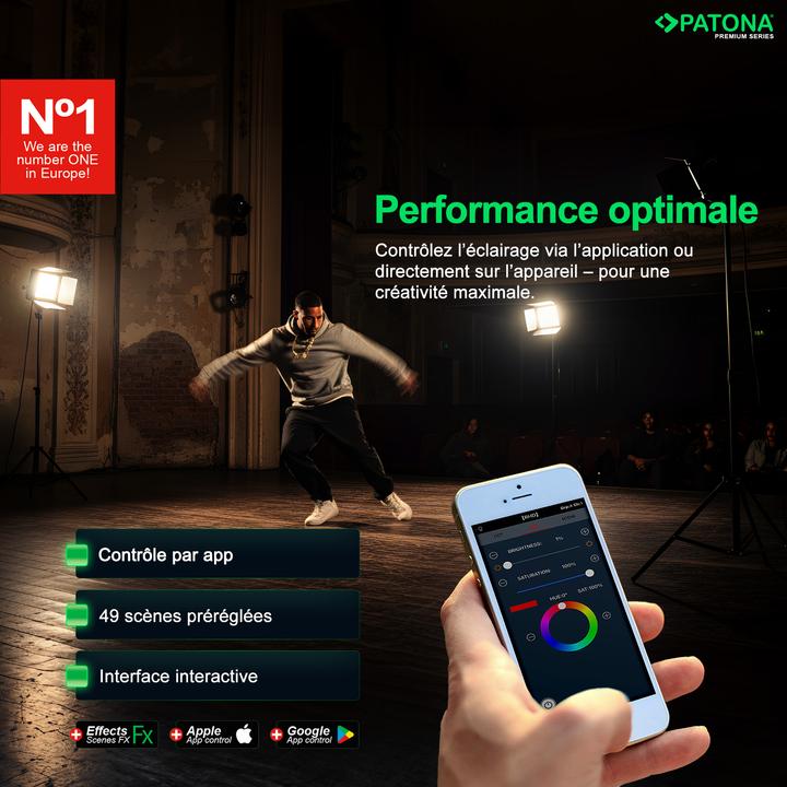 Produktbild Patona Leuchte RGB-128AS APP (Studioleuchte, Videoleuchte)