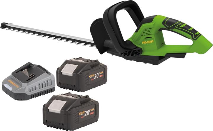 Produktbild Procraft PZA24bb Akku Heckenschere 20 V 510 mm Brushless + 2x Akku 8,0 Ah + Ladegerät (Akkubetrieb)