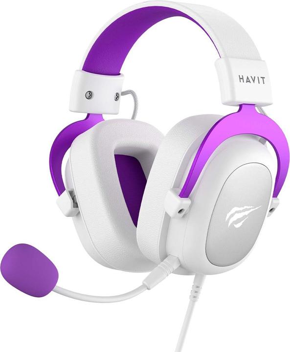 Purple, white