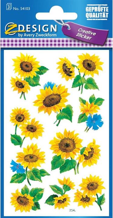 Actual product image Z-Design Sunflowers (30 Sticker)