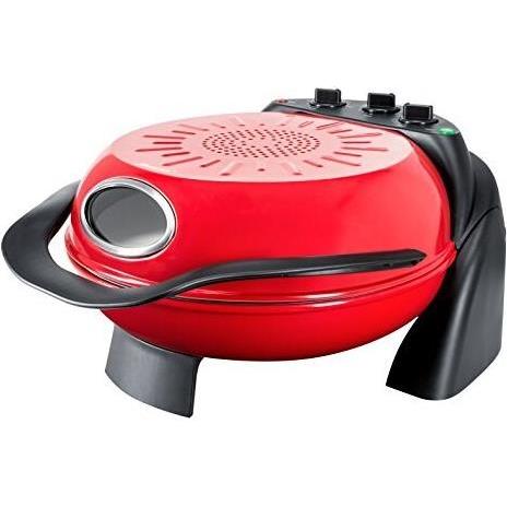 Steba PB 1 Pizzamacher/Ofen 1 Pizza/Pizzen Schwarz Rot 1000 W, Tischgrill, Schwarz, Rot