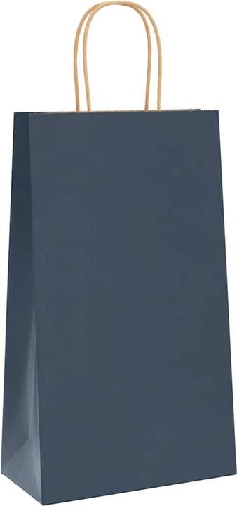 Immagine prodotto VidaXL Sacchetti di carta kraft 250 pezzi con manico Blu 21x11x36 cm (Scatola da regalo, 250 x)