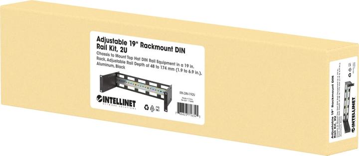 Produktbild Intellinet Tiefenverstellbarer 19"DIN-Hutschienenträger 2HE