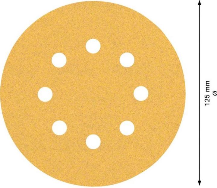 Immagine prodotto Bosch Professional Zubehör Expert C470 Carta vetrata a 8 fori per levigatrice rotorbitale, 125 mm, G 100, 50 pezzi. (100)