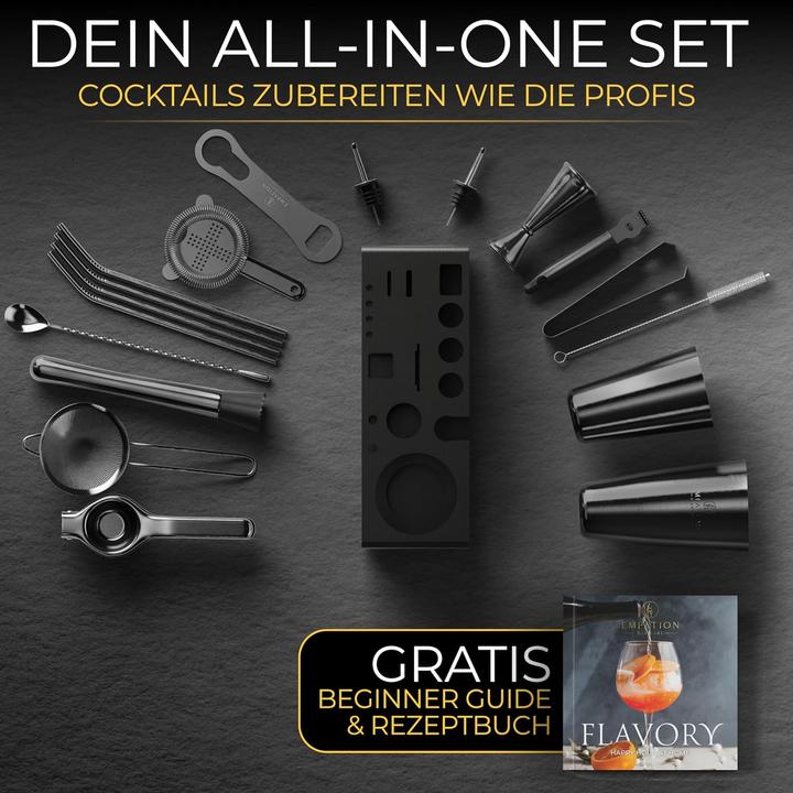 Actual product image Empation Cocktail-Shaker-Set mit Bar Zubehör (Testsieger) (Cocktail set)
