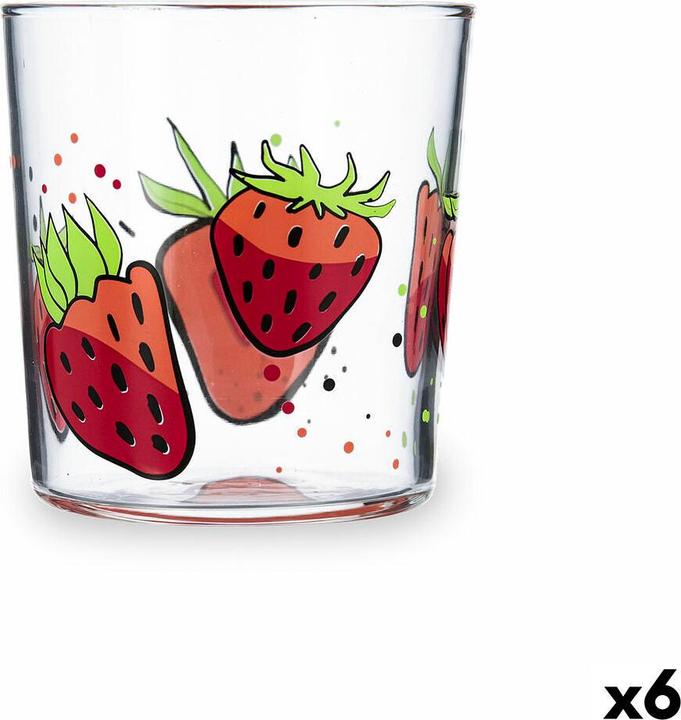 Luminarc Wasserglas Fresas Glas Erdbeeren 360 ml (6 Stück) (0.36 l, 6x)