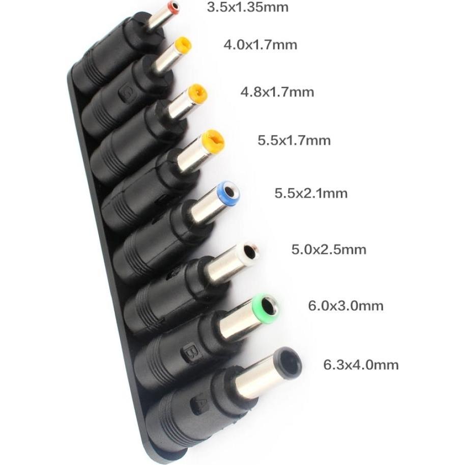 Thumbnail - PowerGuard 8-in-1 Notebook Ladeadapter-Plugs, Notebook Netzteil, Schwarz