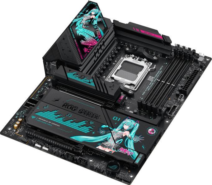 Produktbild ASUS ROG STRIX X870E-H GAMING MIKU WIFI7 (ATX, X870E, AM5, DDR5) - Hatsune Miku Edition (AM5, AMD X870E, ATX)