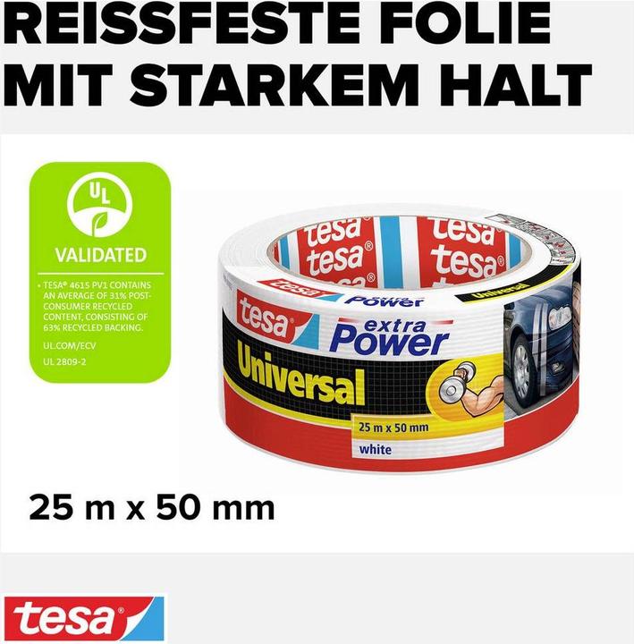 Image du produit tesa EXTRA POWER UNIVERSAL Bande tissée, Ductape renforcé de tissu (50 mm)