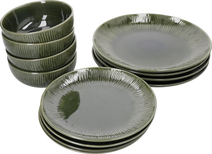 Immagine prodotto Mikasa Set da pranzo in gres Jardin 12 pezzi, verde (4 pz.)
