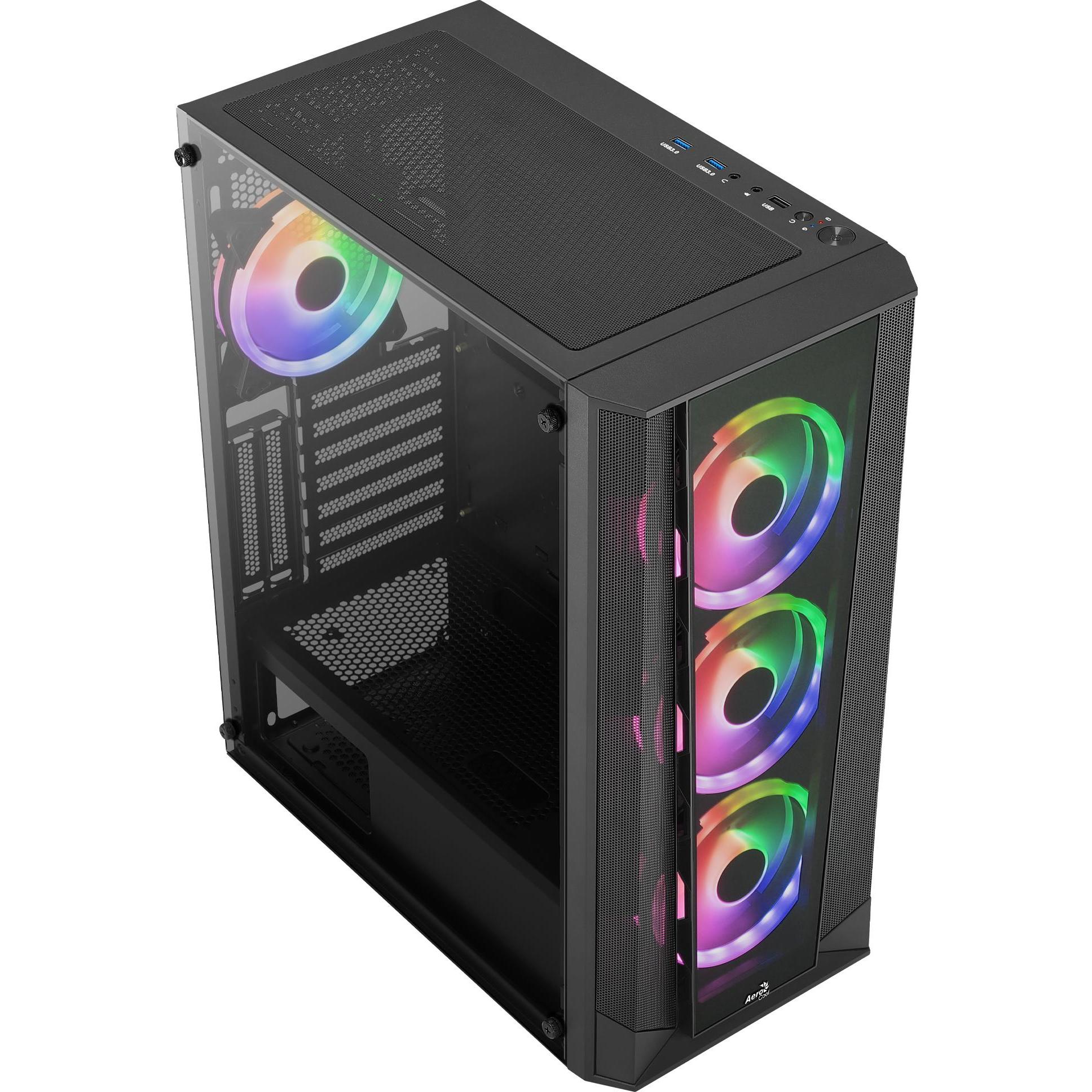 Thumbnail - AeroCool Prism ARGB (ATX, mATX, Mini-ITX), PC Gehäuse, Schwarz