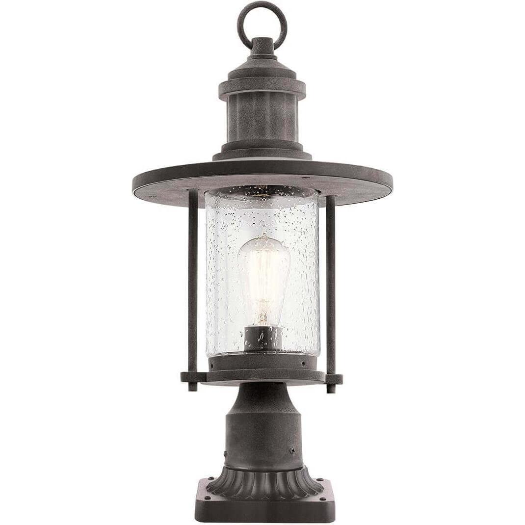 Elstead Lighting, Gartenbeleuchtung, Riverwood Aussen-Stehleuchte E27 44cm Verwittertes Zink IP44 (E27, IP44)